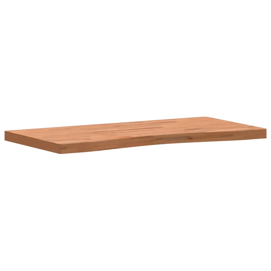 Plateau de bureau 100x(45-50)x4 cm en bois de hêtre massif