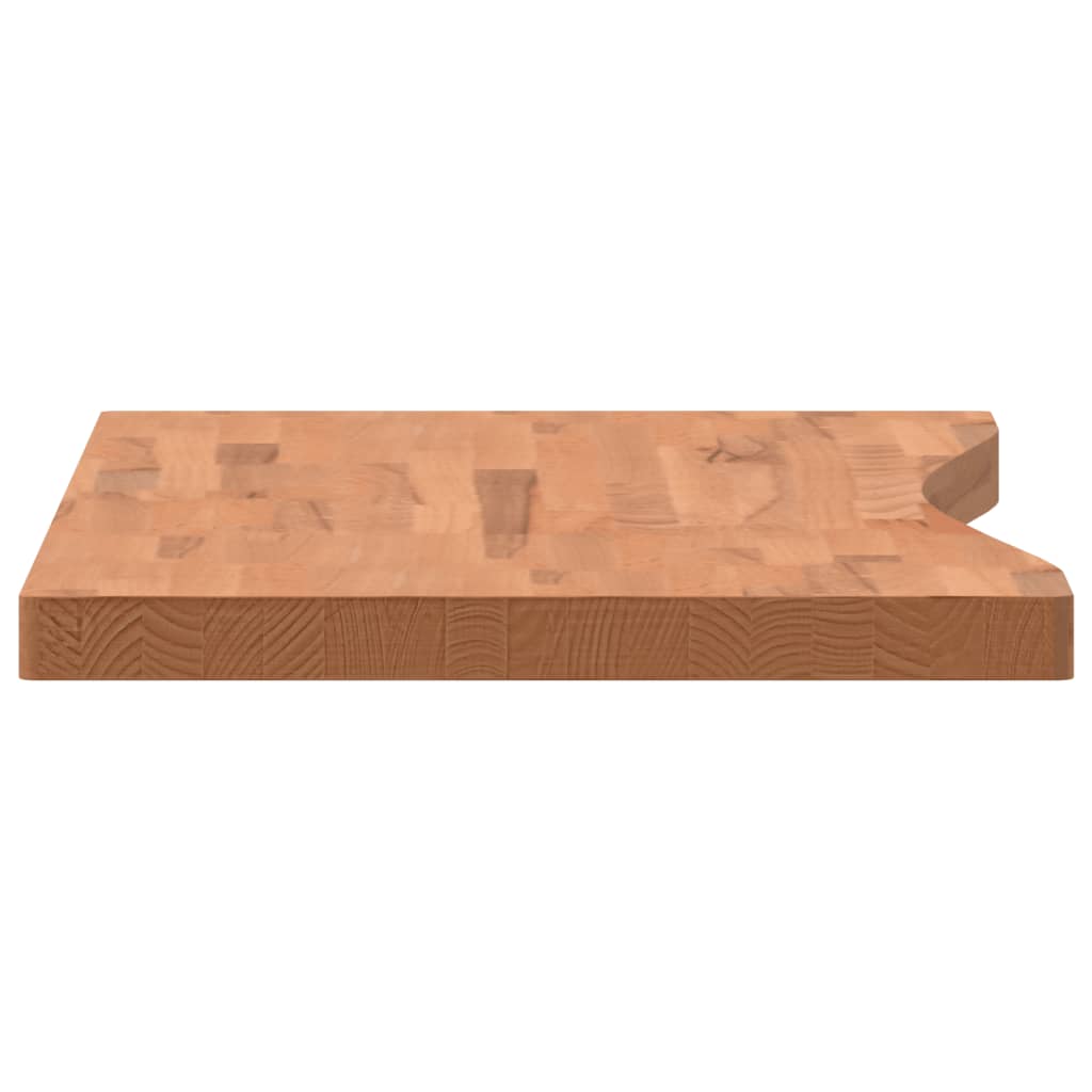 Schreibtischplatte 100x(45-50)x4 cm Massivholz Buche