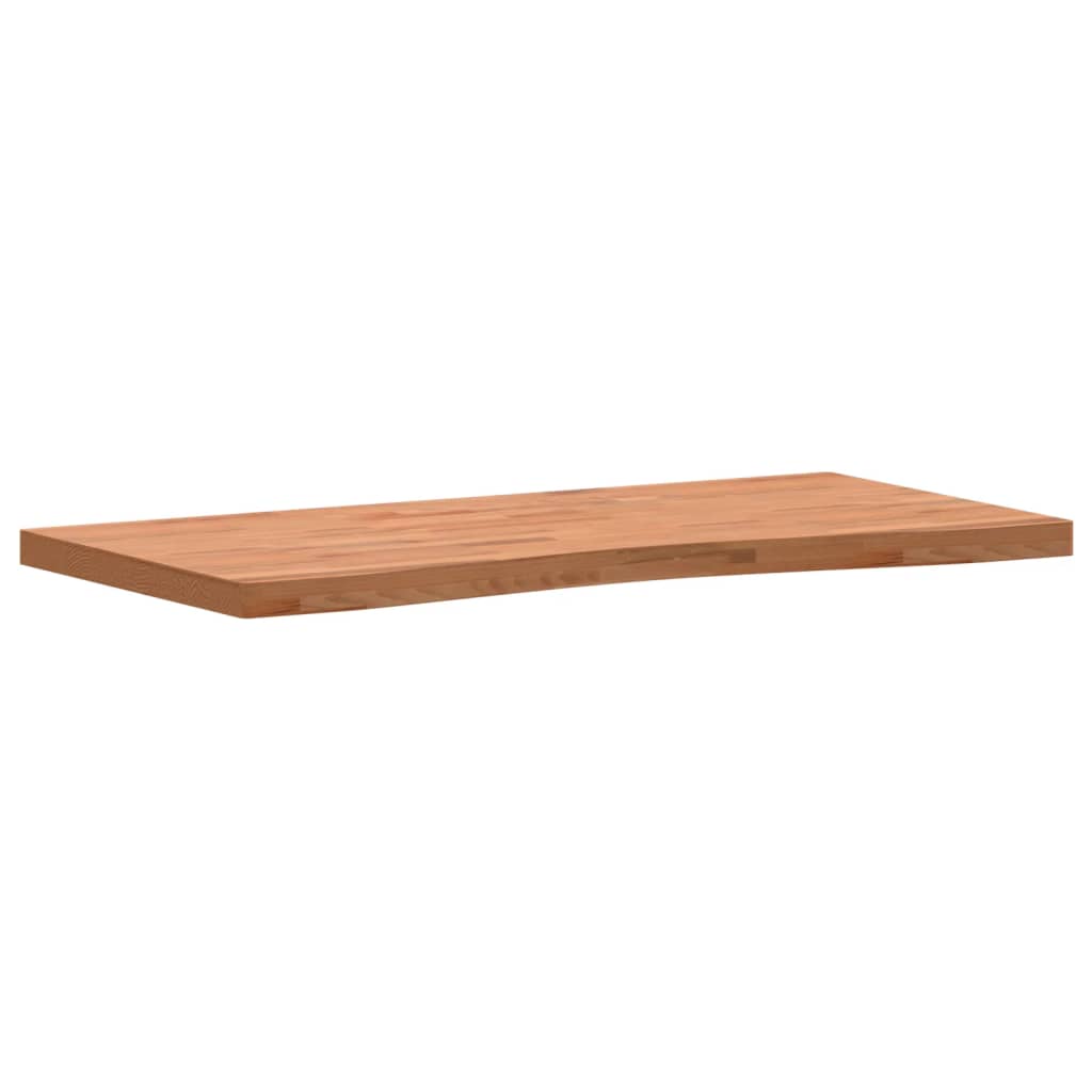 Plateau de bureau 110x(50-55)x4 cm en bois de hêtre massif