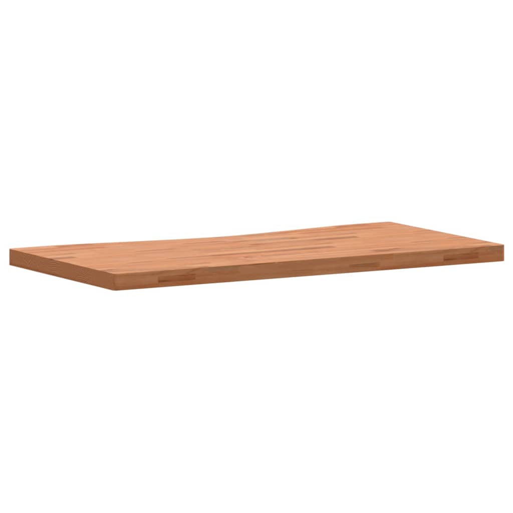 Plateau de bureau 110x(50-55)x4 cm en bois de hêtre massif