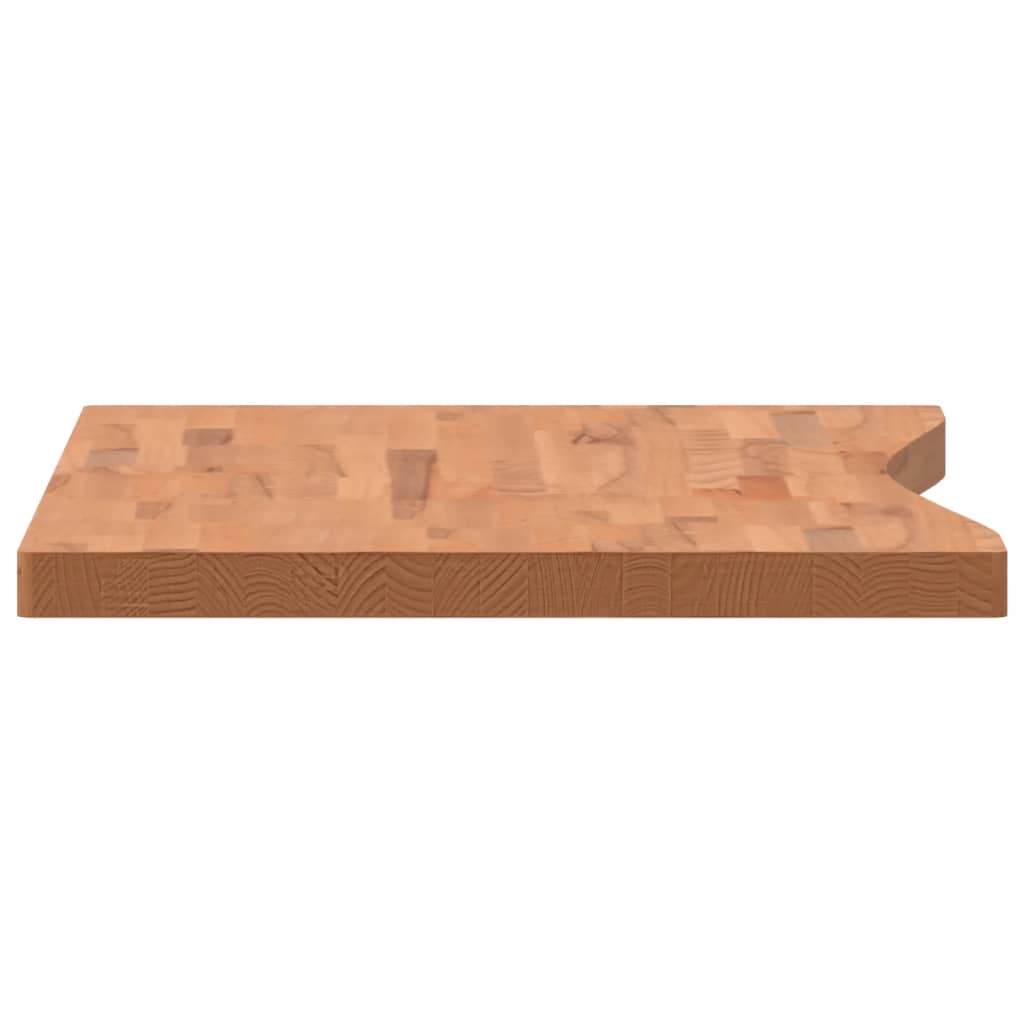 Schreibtischplatte 100x(55-60)x4 cm Massivholz Buche