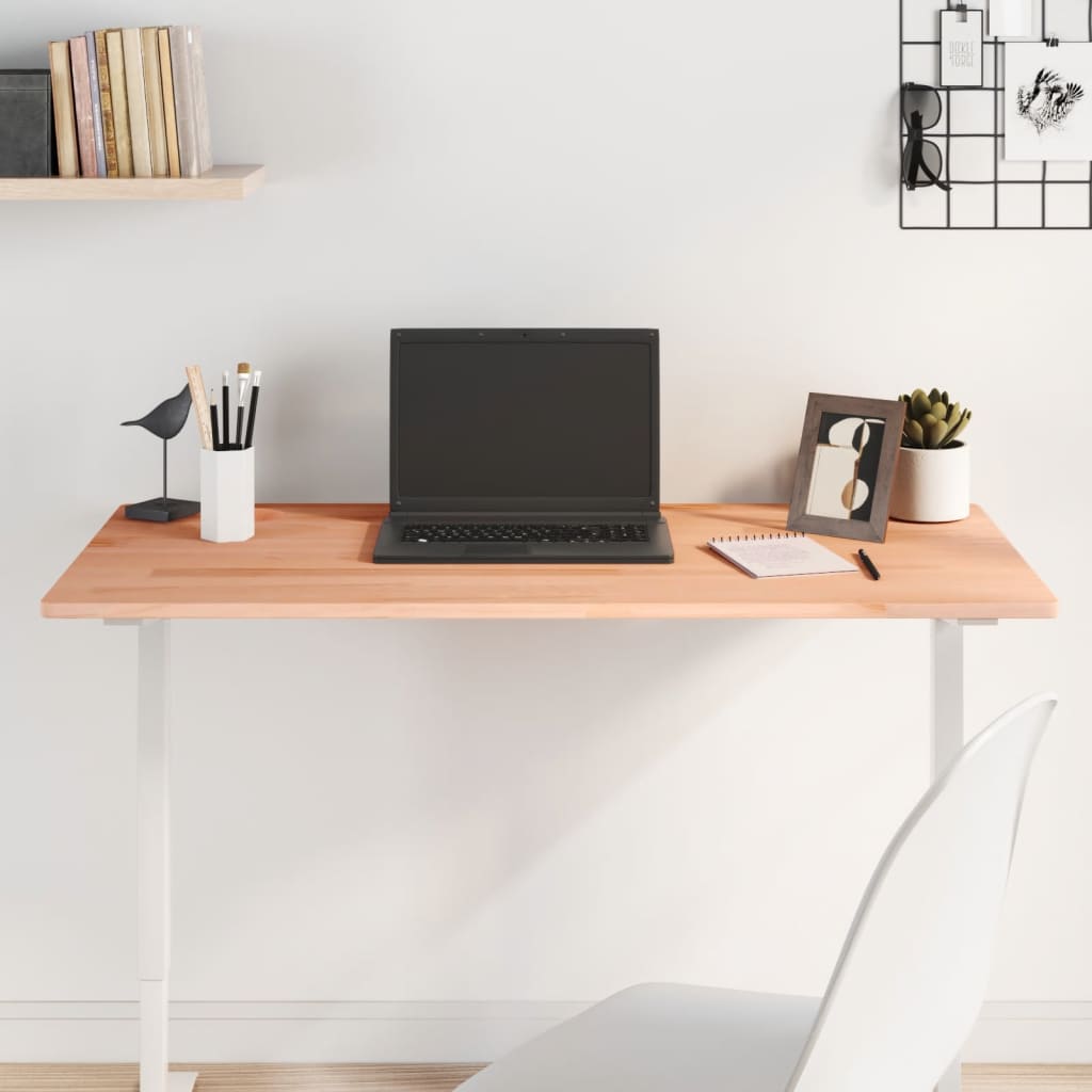 Plateau de bureau 100x50x1,5 cm en hêtre massif