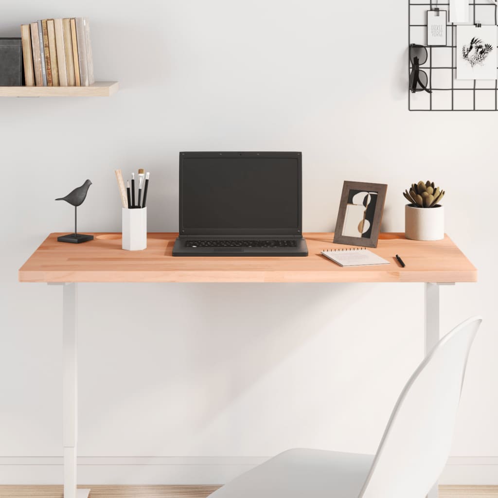 Plateau de bureau 100x50x2,5 cm en hêtre massif