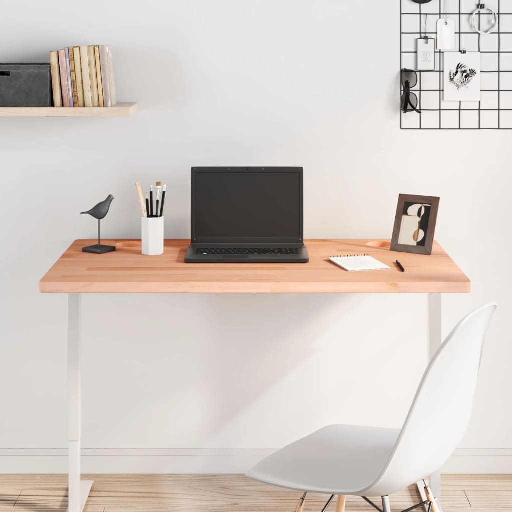 Plateau de bureau 100x60x2,5 cm en hêtre massif