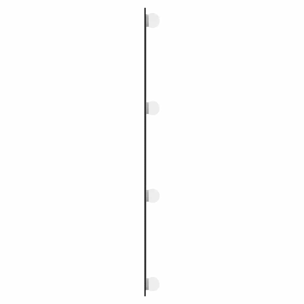 Wandspiegel mit LED-Leuchten 30x80 cm Glas Rechteckig