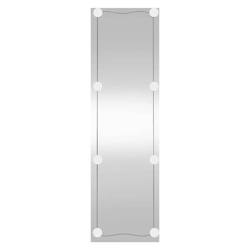 Wandspiegel mit LED-Leuchten 30x100 cm Glas Rechteckig