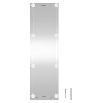 Wandspiegel mit LED-Leuchten 30x100 cm Glas Rechteckig