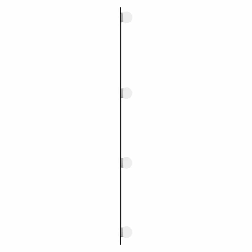 Wandspiegel mit LED-Leuchten 40x80 cm Glas Rechteckig