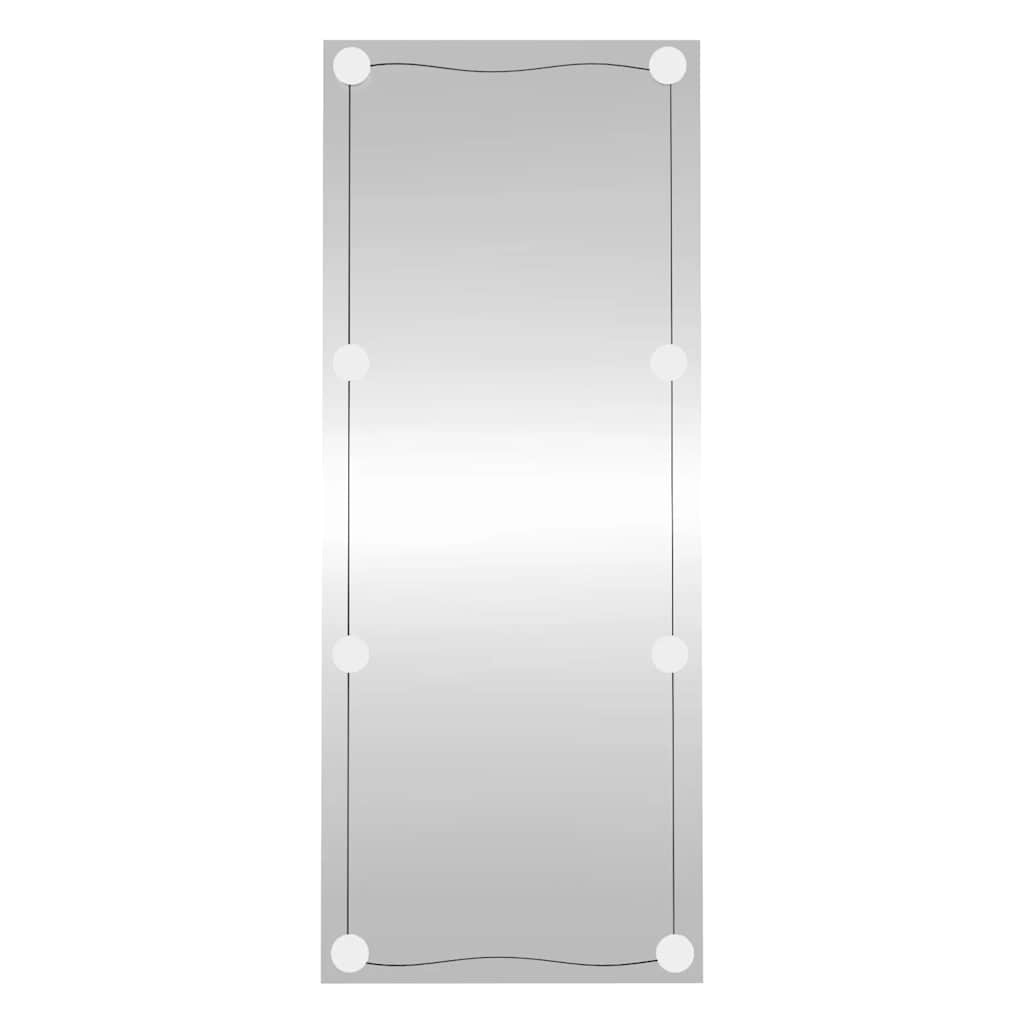 Wandspiegel mit LED-Leuchten 40x100 cm Glas Rechteckig