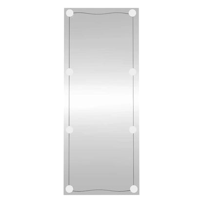 Wandspiegel mit LED-Leuchten 40x100 cm Glas Rechteckig