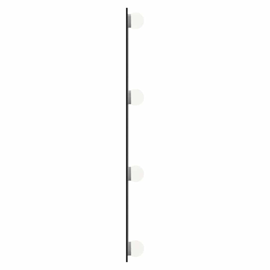 Wandspiegel mit LED-Leuchten 50x60 cm Glas Rechteckig