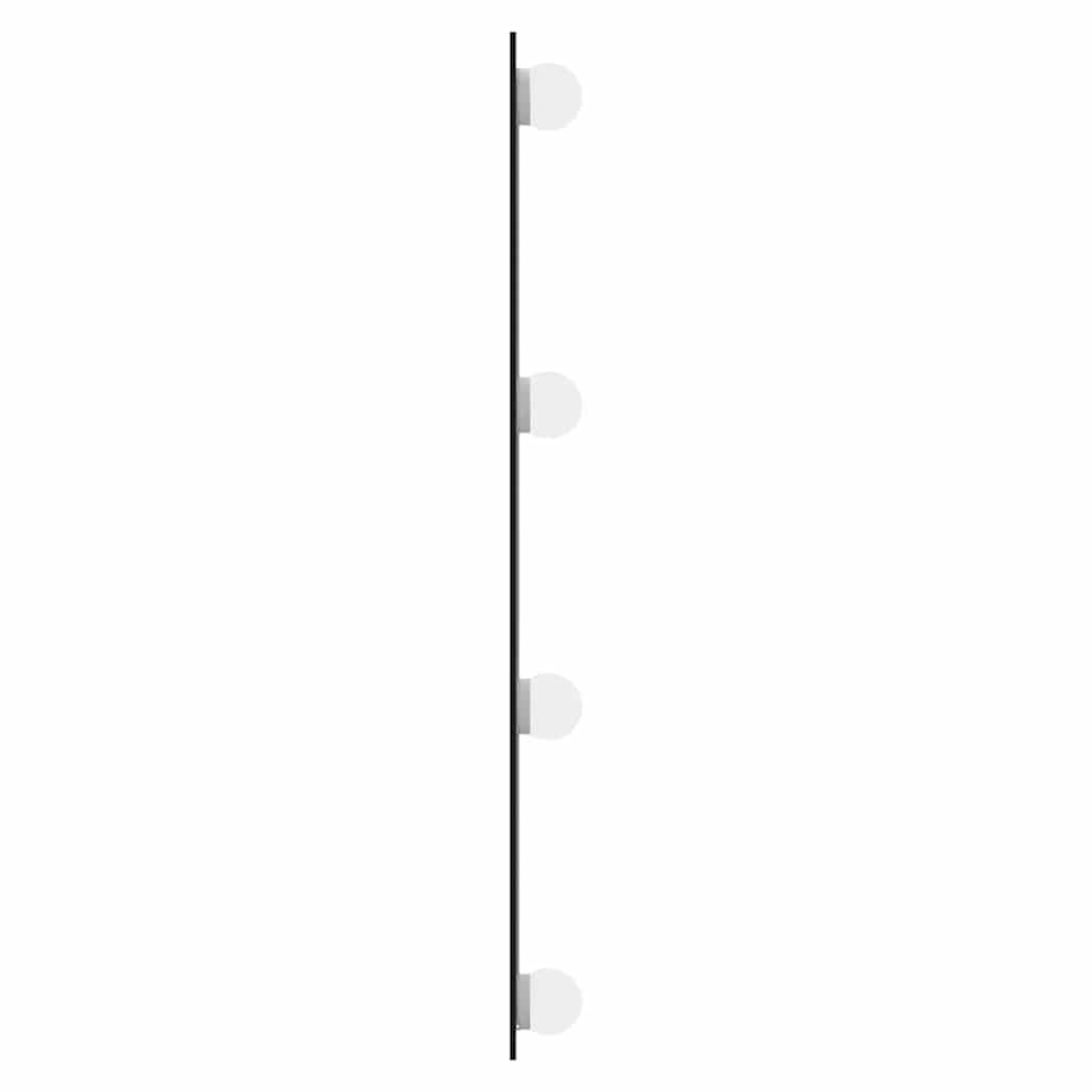 Wandspiegel mit LED-Leuchten 50x80 cm Glas Rechteckig