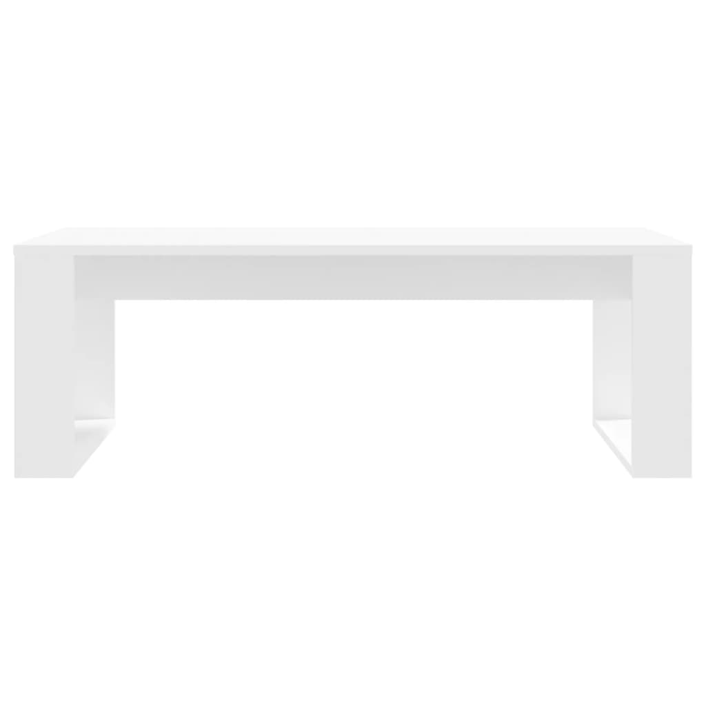 Table basse blanche 102x50x35 cm en bois