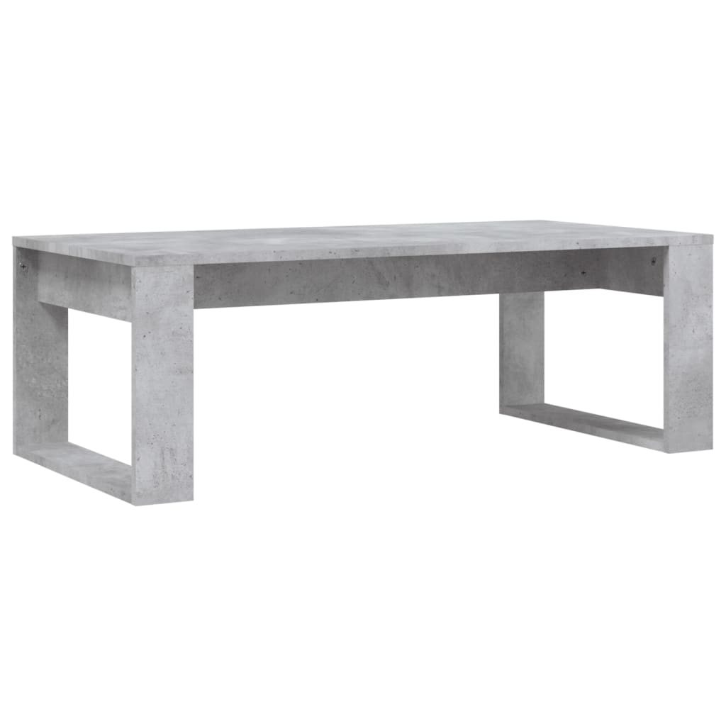 Table basse gris béton 102x50x35 cm en bois