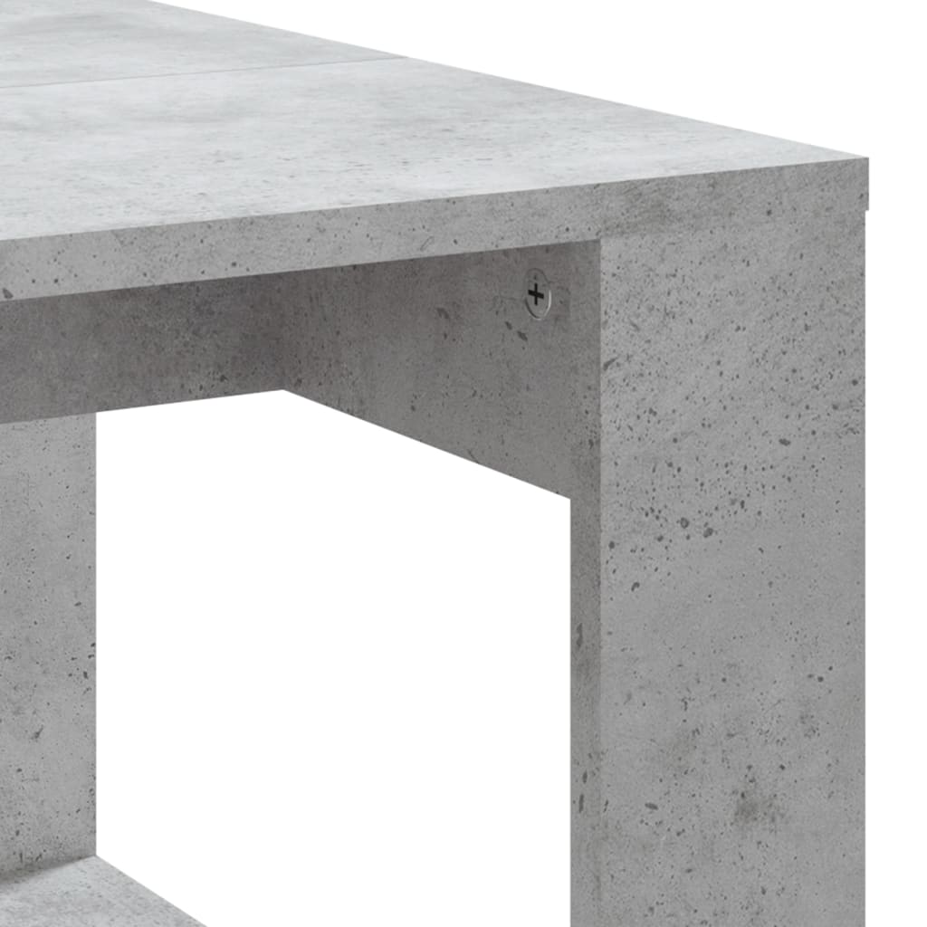 Table basse gris béton 102x50x35 cm en bois