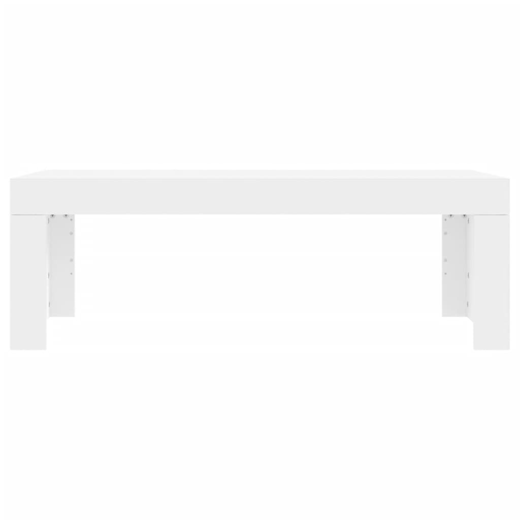 Table basse blanche 102x50x36 cm en bois