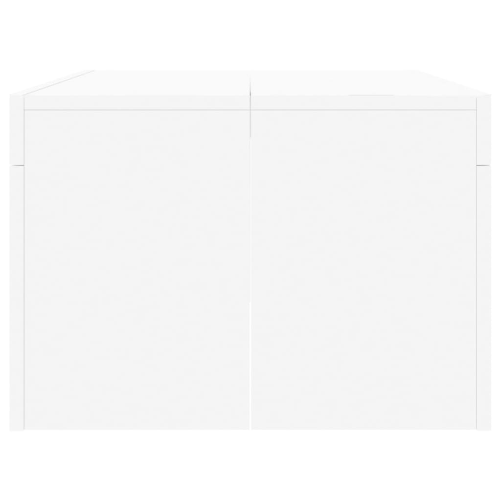 Table basse blanche 102x50x36 cm en bois