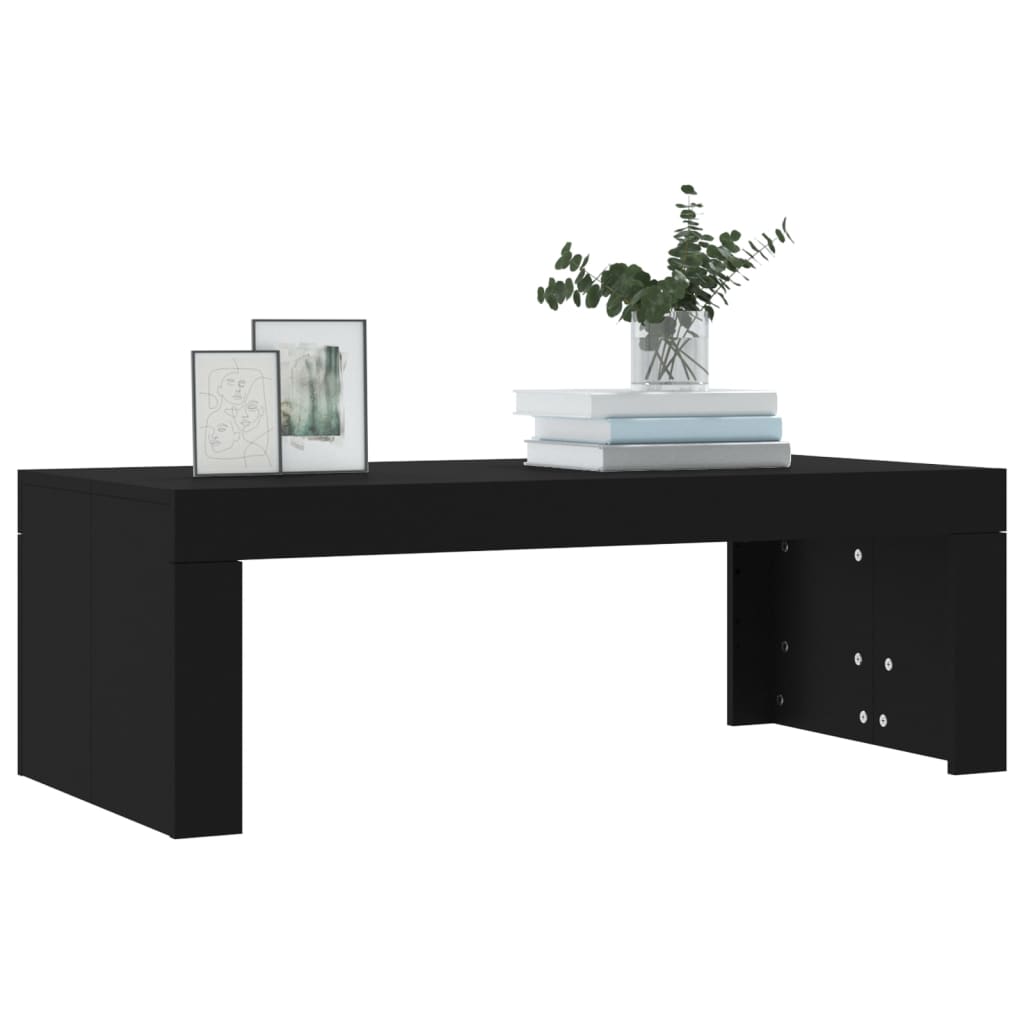 Coffee Table Black 102x50x36 cm Wood Material