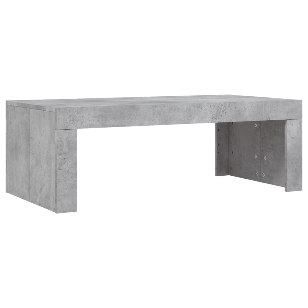 Table basse gris béton 102x50x36 cm en bois