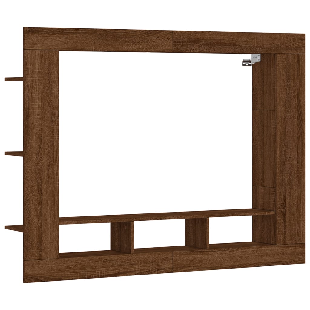 TV-Schrank Braun Eichen-Optik 152x22x113 cm Holzwerkstoff