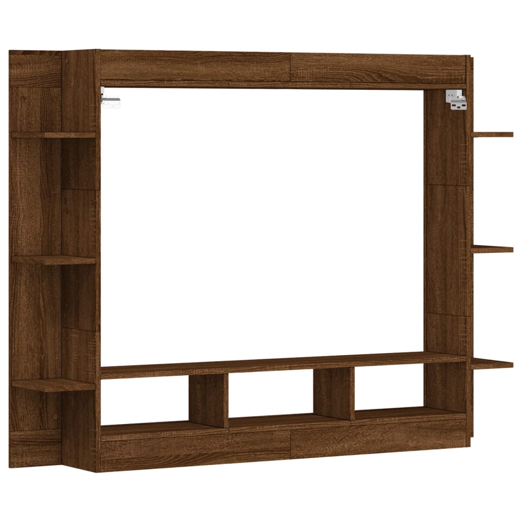 TV-Schrank Braun Eichen-Optik 152x22x113 cm Holzwerkstoff