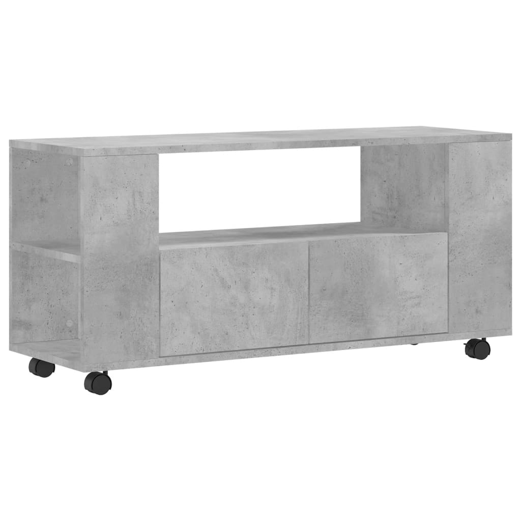 Meuble TV gris béton 102x34,5x43 cm en bois