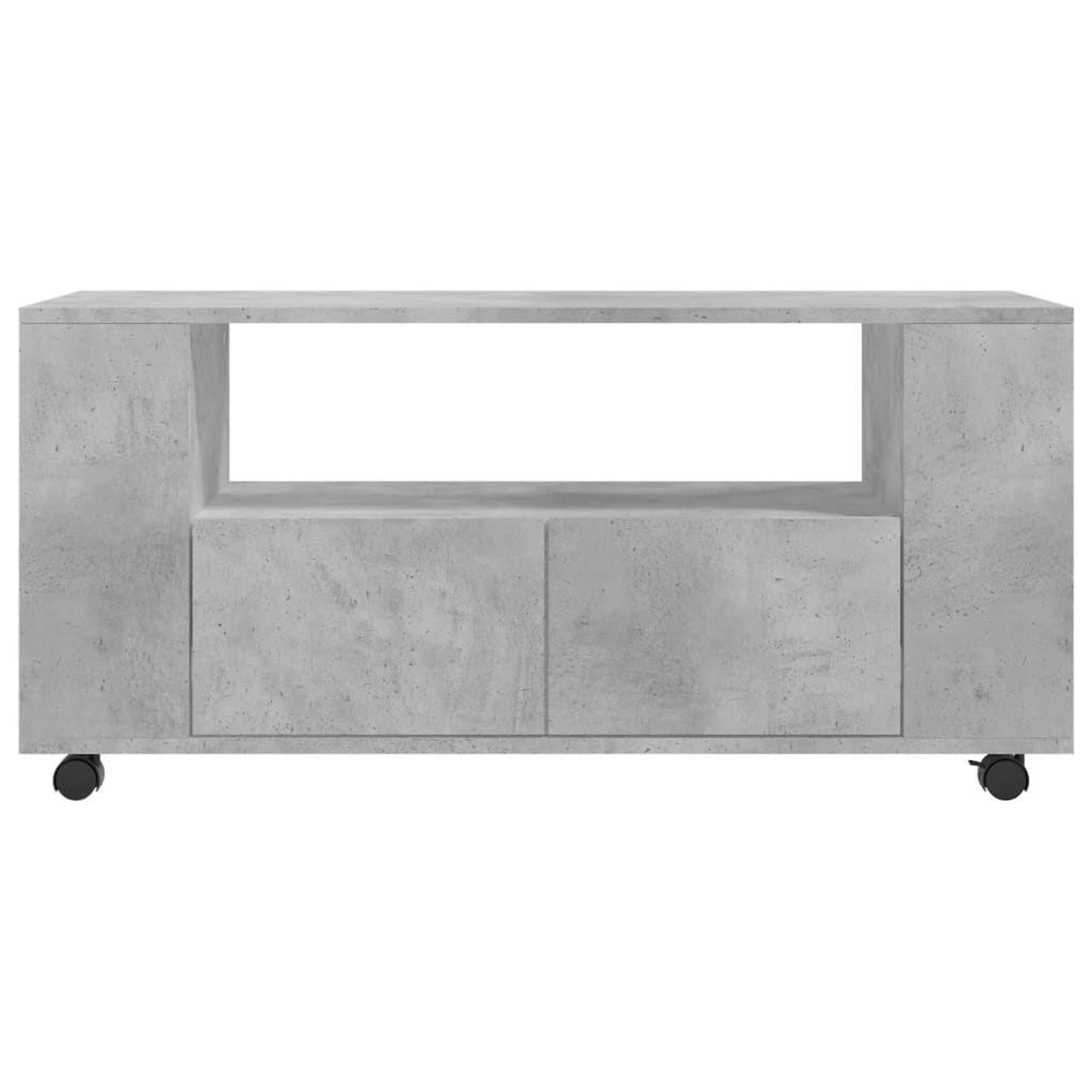 Meuble TV gris béton 102x34,5x43 cm en bois