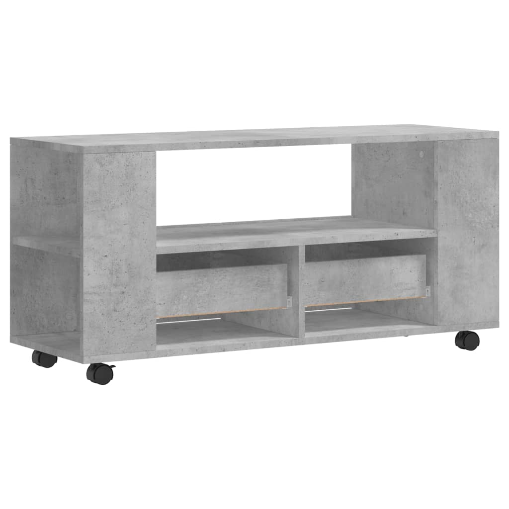 Meuble TV gris béton 102x34,5x43 cm en bois