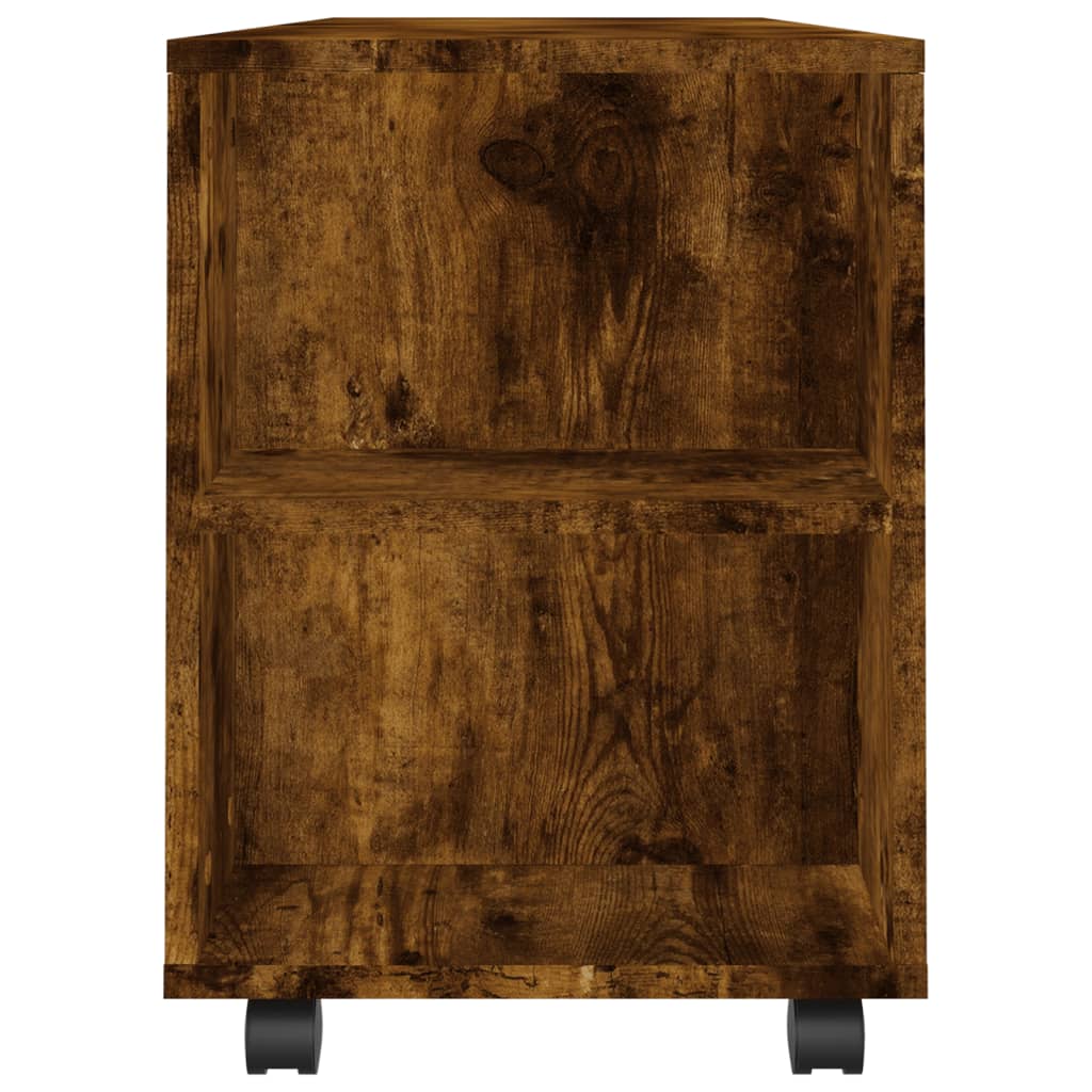 Meuble TV chêne fumé 102x34,5x43 cm matériau bois