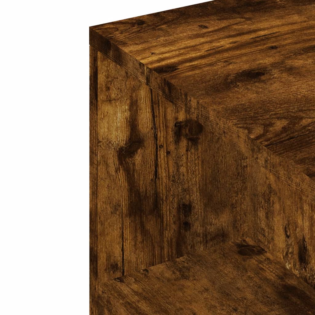 Meuble TV chêne fumé 102x34,5x43 cm matériau bois