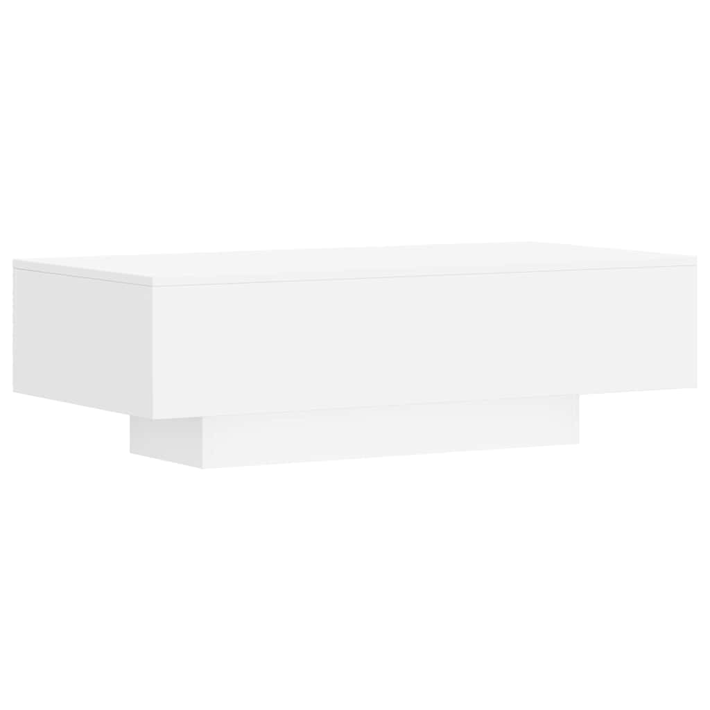 Table basse blanche 100x49,5x31 cm en bois