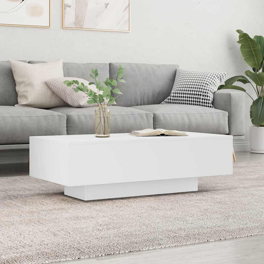 Table basse blanche 100x49,5x31 cm en bois
