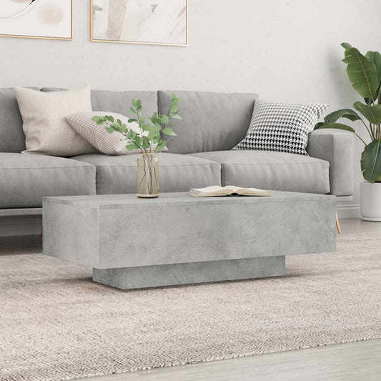 Table basse gris béton 100x49,5x31 cm en bois