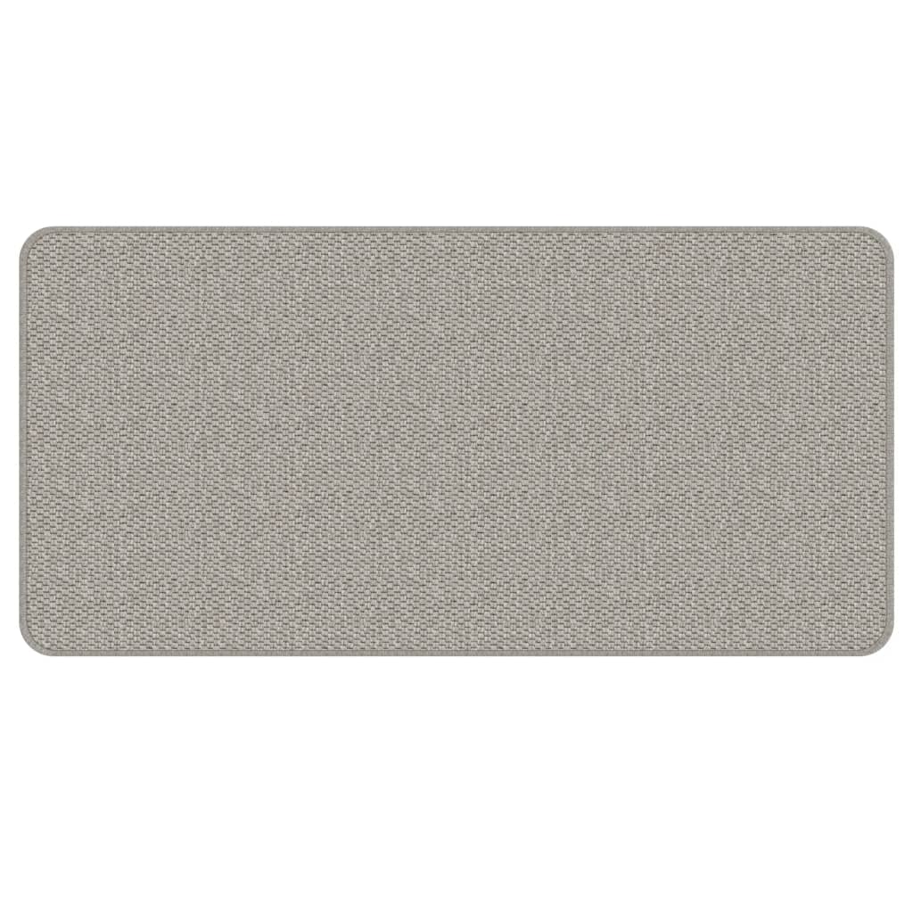 Tapis de couloir aspect sisal taupe 50x100 cm