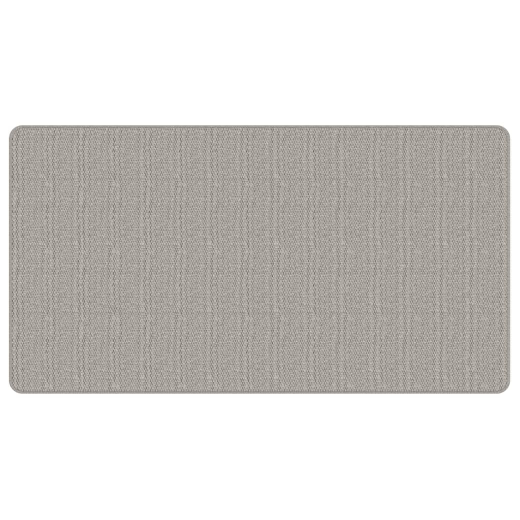 Tapis de couloir aspect sisal taupe 80x150 cm