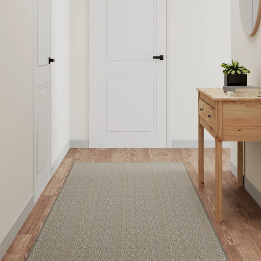 Tapis de couloir aspect sisal taupe 80x150 cm