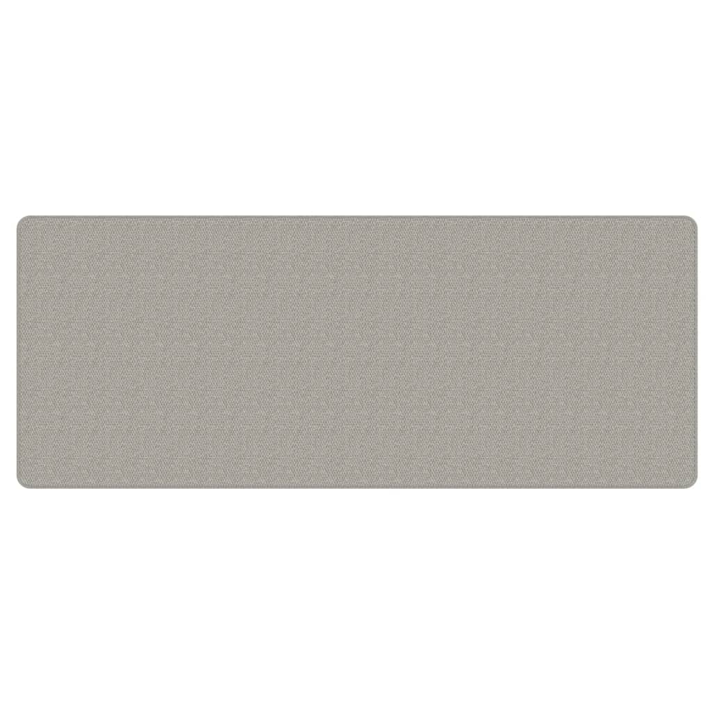 Tapis de couloir aspect sisal taupe 80x200 cm