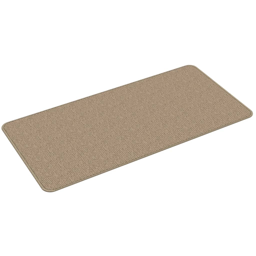 Tapis de couloir aspect sisal couleur sable 50x100 cm