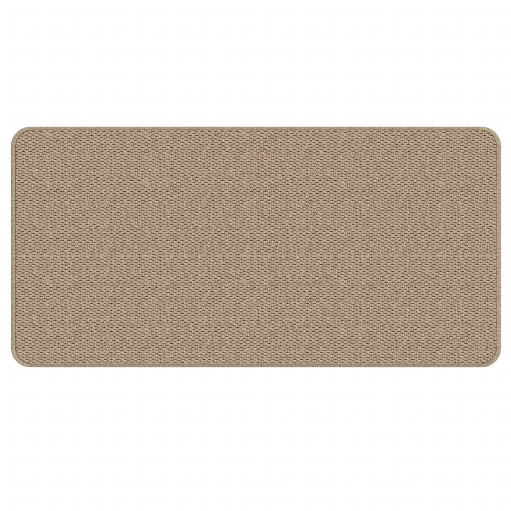 Tapis de couloir aspect sisal couleur sable 50x100 cm