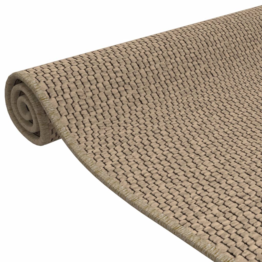 Tapis de couloir aspect sisal couleur sable 50x100 cm