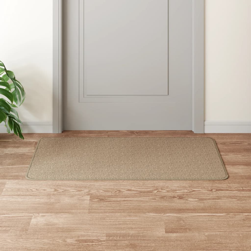 Tapis de couloir aspect sisal couleur sable 50x100 cm