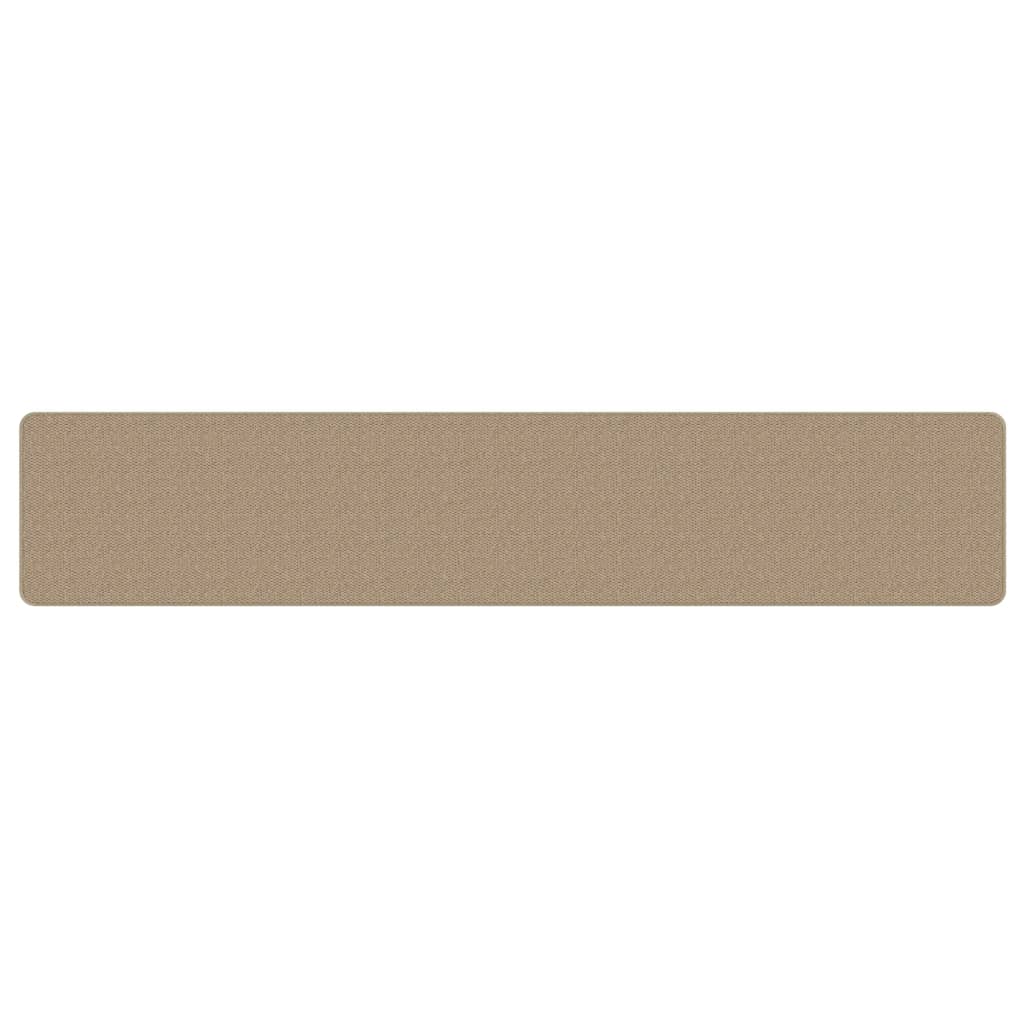 Tapis de couloir aspect sisal couleur sable 50x250 cm