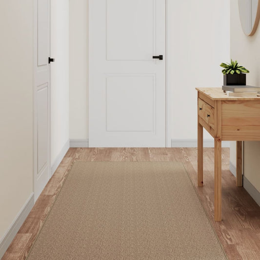 Tapis de couloir aspect sisal couleur sable 80x200 cm