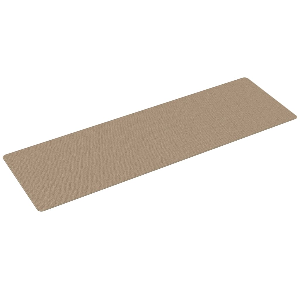 Tapis de couloir aspect sisal couleur sable 80x250 cm