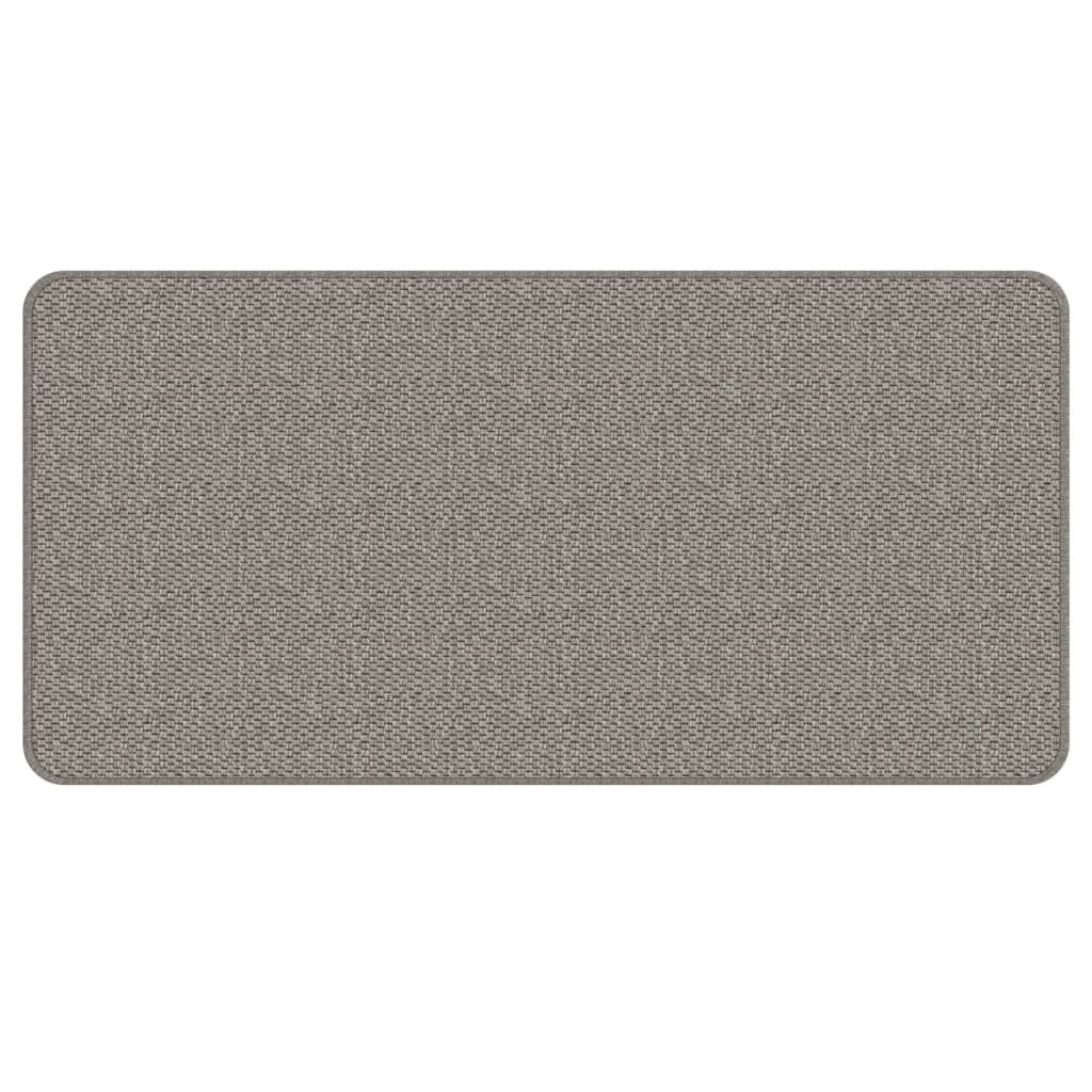 Tapis de couloir aspect sisal argent 50x100 cm