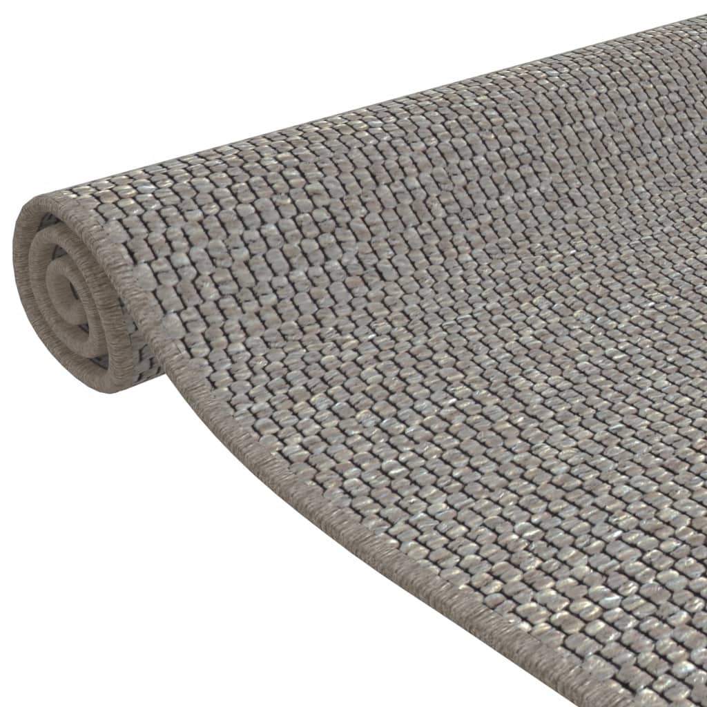 Tapis de couloir aspect sisal argent 50x100 cm