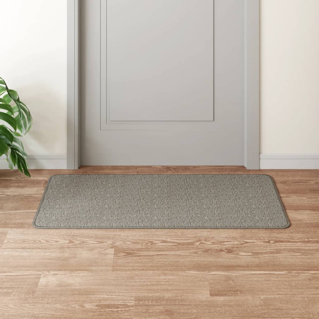 Tapis de couloir aspect sisal argent 50x100 cm