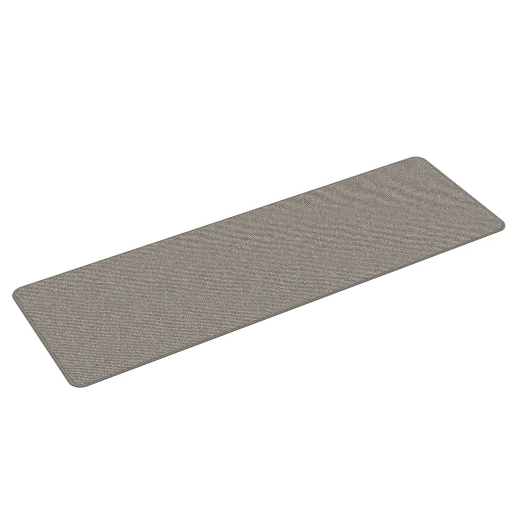 Tapis de couloir aspect sisal argent 50x150 cm