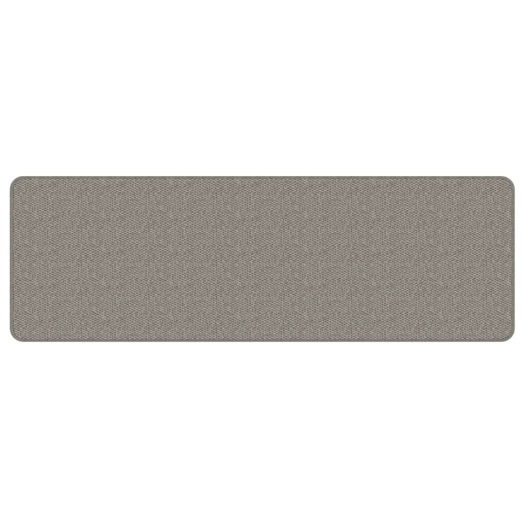 Tapis de couloir aspect sisal argent 50x150 cm