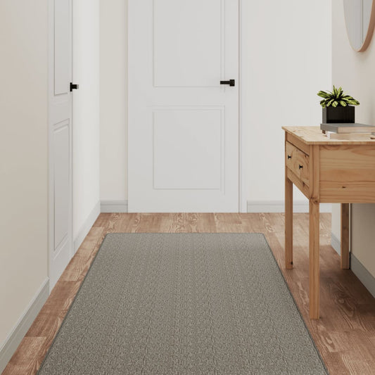 Tapis de couloir aspect sisal argent 80x150 cm